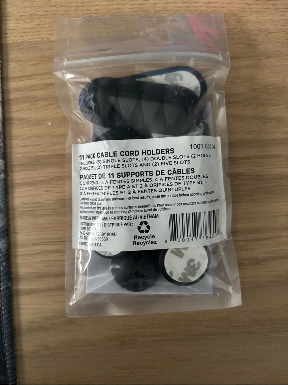 Cable Cord Holders Pack - Black